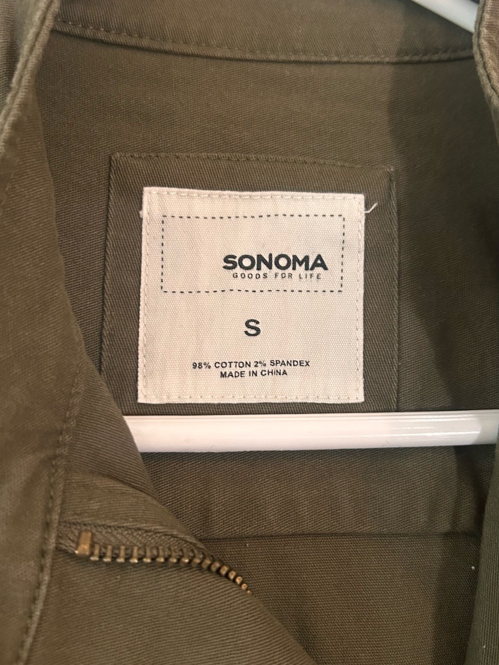 Sonoma Olive Green Button-Front Jacket - Picture 2 of 4
